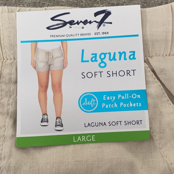 Seven7 beige “Laguna” soft shorts Size Large NWT - Picture 7 of 10